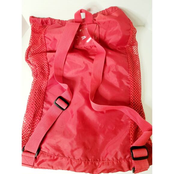 Speedo Red Mesh Drawstring Backpack Swim Bag - Picture 3 of 3